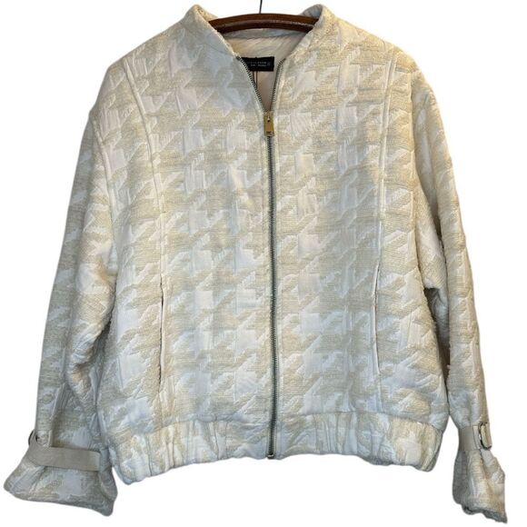 ZARA Vintage Quilted Cream Sherpa Jacket NWT - Picture 2 of 15